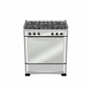 Estufa de Piso a Gas Natural 76 cm Plateado Mabe - EMC7680NFX0